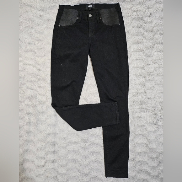PAIGE Jeans Verdugo Ultra Skinny Black Jeans 28 - Picture 4 of 14